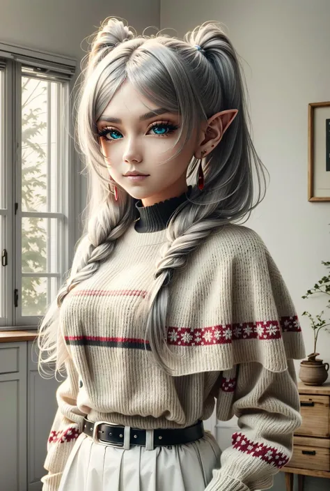 christmassweater,<lora:ÐÐ´ÐµÐ¶Ð´Ð° ÑÐ¾Ð¶Ð´ÐµÑÑÐ²ÐµÐ½ÑÐºÐ¸Ð¹ ÑÐ²Ð¸ÑÐµÑ(christmassweater):1>,  <lora:Ð¤ÑÐ¸ÑÐµÐ½ Ð¿ÑÐ¾Ð²Ð¾Ð¶Ð°ÑÑÐ°Ñ Ð² Ð¿ÑÐ¾Ð»ÐµÐ´Ð½Ð¸Ð¹ Ð¿ÑÑÑ(Frieren, twintails, earrings(ÑÐ¼ Ð¾Ð´ÐµÐ¶Ð´Ñ):0.7>,Frieren, 2twintails, earrings,small breasts, whiter hair, white capelet, (striped shirt,black stripes), white skirt, long sleeves, belt, black pantyhose, anime style, anime colors,detailed anime,animeHD, anime eyes, bigger eyes, high quality anime, large anime pupils, 1girl in full growth, best quality, masterpiece, ultra-detailed, high quality,perfect anatomy, perfect full body, (detailed full body), good eyes, perfect face, pretty face