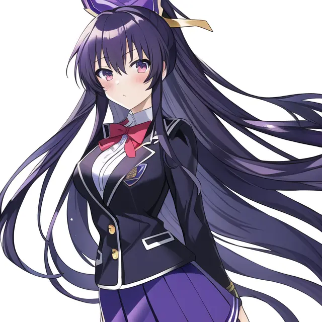 masterpiece,tohka_yatogami,school_uniform, 1girl,long hair <lora:yatogami_tohka:0.8>