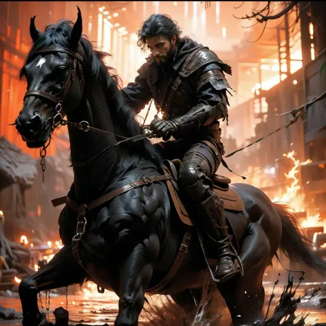 Best quality,masterpiece,ultra high res,
1boy,armor,riding,male focus,horse,beard,tree,solo,weapon,facial hair,sword,horseback riding,
<lora:ws4:0.7>,