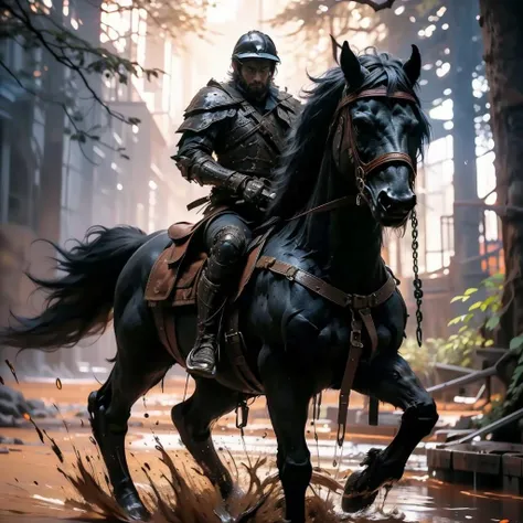Best quality,masterpiece,ultra high res,
1boy,armor,riding,male focus,horse,beard,tree,solo,weapon,facial hair,sword,horseback riding,
<lora:ws4:0.7>,
