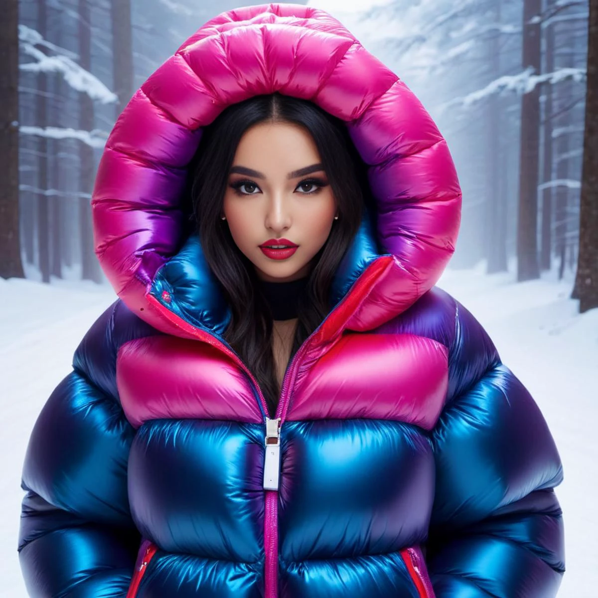 wearing a puffer ((extra_puffy_jacket)),
mystivis the devil's face girl
<lora:mystivis:0.7>
<lora:Puffer_Jacket_and_Down_Jacket_-_Extra_Puffy_Jackets:0.3>