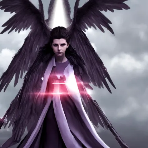textless, ChristianBale fully Heavy Robes armored Archangel holy weapons