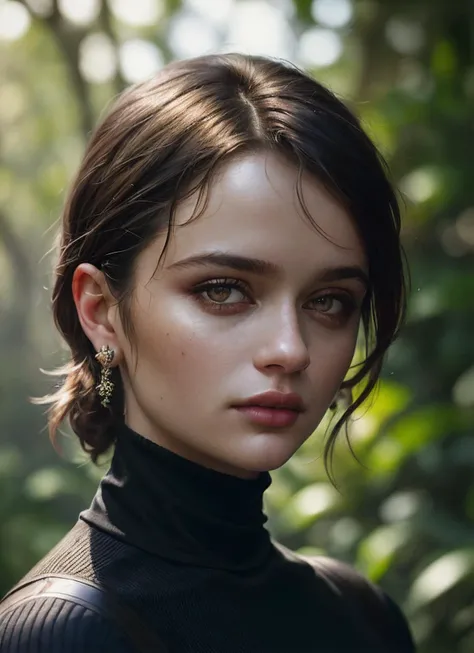 A stunning intricate full color portrait of (sks woman:1), wearing a black turtleneck, epic character composition, by ilya kuvshinov, alessio albi, nina masic, sharp focus, natural lighting, subsurface scattering, f2, 35mm, film grain, <lora:locon_joeyking_v1_from_v1_64_32:1>