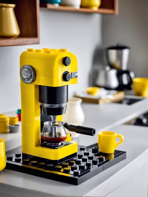 <lora:Lego_XL_v2.1:0.8> LEGO Creator,
a stovetop Coffee Maker in kitchen