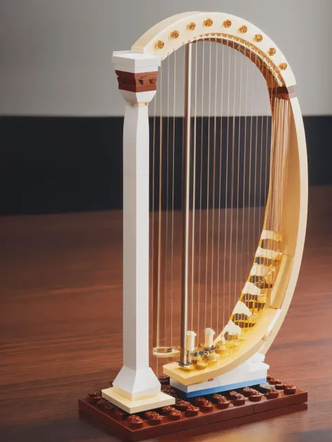 LEGO Creator, a harp on stage <lora:lego_v2.0:0.8>, masterpiece, high detail, 8k, high detailed skin, 8k uhd, high quality