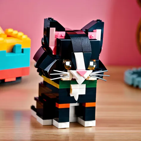 RAW photo, LEGO BrickHeadz, <lora:lego_v1.1:0.8> a Maine Coon cat, (high detailed skin:1.2), 8k uhd, dslr, soft lighting, high quality
