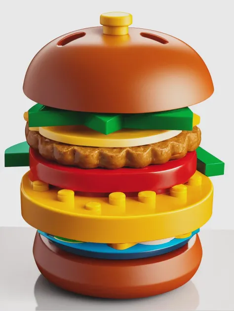 LEGO Creator, a hamburger <lora:lego_v2.0:0.8>, masterpiece, high detail, 8k, high detailed skin, 8k uhd, high quality
