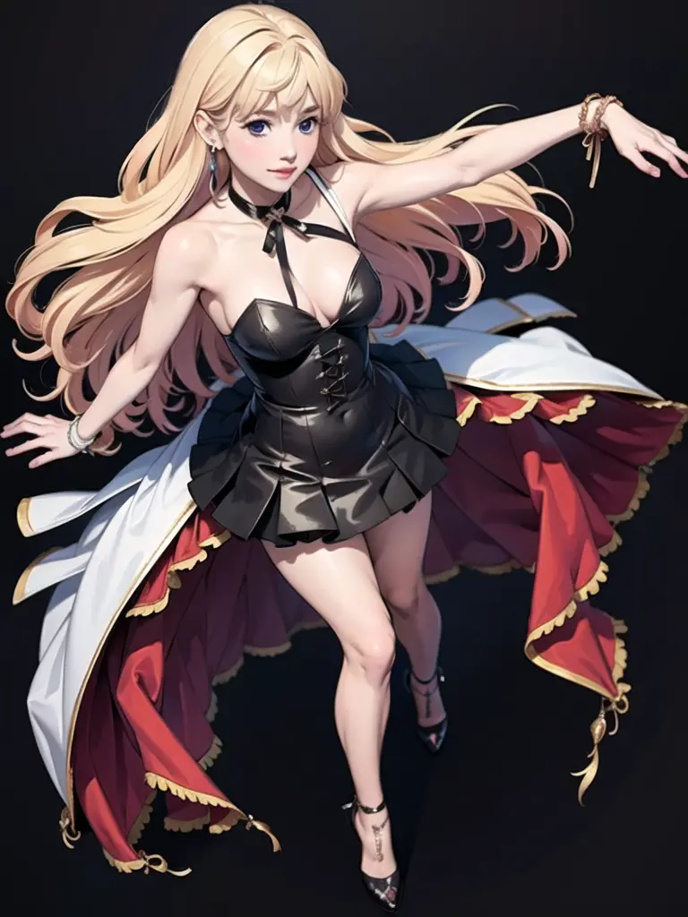 1girl, solo,(best quality),(masterpiece:1.1), full body, looking_at_viewer, dynamic angle, neck_ribbon, cute, clear facial skin,