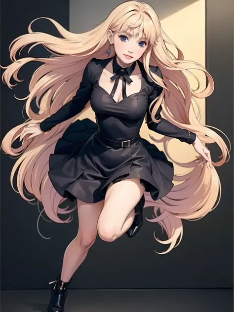 1girl, solo,(best quality),(masterpiece:1.1), full body, looking_at_viewer, dynamic angle, neck_ribbon, cute, clear facial skin,