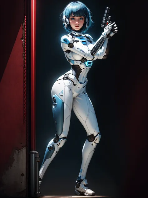 (masterpiece, best quality, highres, absurdres:1.3) (illustration:1.1), (anime:1.2), (art by kantoku:1.2), detailed shadows. (athletic:1.2), (short hair:-1.1), (holding gun with both hands:1.4),
BREAK
1girl, (solo:1.6), (standing:1.2), (full body:1.2), medium breasts, (holding energy gun:1.0), intricate (baby blue hair:1.4), (very long hair:1.2), blue eyes, (blunt bangs:1.6), (brave, powerful, serious, determined, dominant:1.6), shining gun muzzle
BREAK
(white:1.5) (cybersuit:1.3), upper armor, blue crystal in the chest, <lora:nijiarmor_v2:0.8>, detailed ultra photorealistic street in Tokyo, detached house, lamppost, deserted, city lights in the distance, summer, <lora:shadowfix3:0.5> <lora:hyperdetailer_v095:0.5>