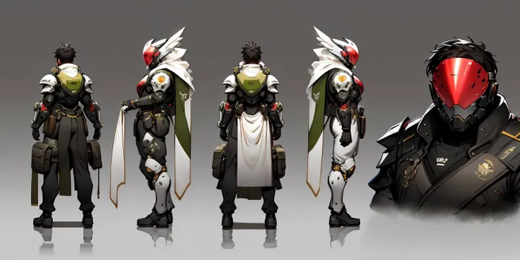 <lora:nijiarmor:1> masterpiece, best quality, (1boy:1.4), full armor, military, mechasuit, visor, fullbody, (blank background:1.2)
