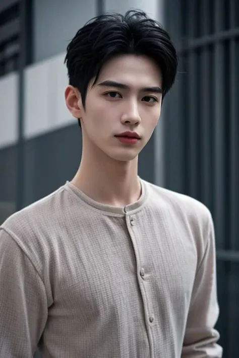 (masterpiece:1.21),(bestquality:1.21),8k,high detailed,ultra-detailed,photography,award winning,documentary,realistic,crystal clear,8K UHD,high detail,ultra-realistic,1boy,solo,male focus,slim asian male,tall,thin,black eyes,solid eyes,thick eyebrows,Real Skin Texture,Textured Male Haircut,(wearing fashion male clothing:1.44),portrait,Shouting,