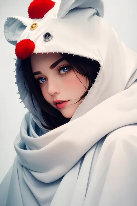 headband, moogle, animal hood, white cloak, <lora:yuffie-nvwls-v4:1>, (sharp focus:1.2), portrait, ((posing)), (beautiful face:1.1), detailed eyes, luscious lips, ((skindentation)), (bright studio lighting:1.2), depth of field, bokeh, 4K, HD