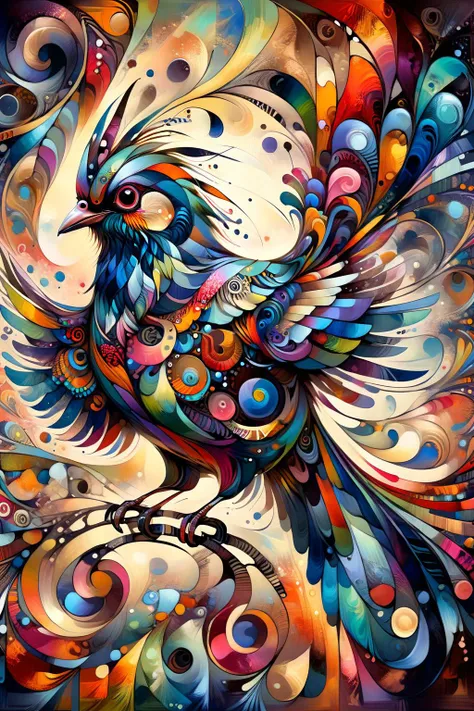 ral-colorswirl,<lora:ral-colorswirl-sdxl:1>,oil and watercolor painting,<lora:oil_and_watercolor_painting:0.7>,
A decorative painting of Color Swirl, Abstraction,
Masterpiece, best quality, ultra detailed, detailed, (zentangle, mandala, tangle, entangle), (ecstasy of bird: 1.2) dynamic angle, cowboyshot, the most beautiful form of chaos, elegant, a brutalist designed, vivid colours, romanticism, atmospheric,
