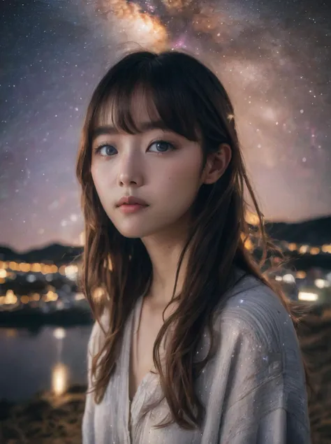 1girl, <lora:japanese_girl_v1.1:0.4>,jpn_girl,full body,stars and milky way, beautifully detailed eyes, messy hair, long hair, flipped hair, Hair glows, pov, pov, full length shot, photo-realistic, soft shadows, no contrast, clean sharp focus, shot on sony a7iv, sigma 24mm f1.4, film grain, natural lighting, professional color grading, best quality, masterpiece, highres, absurdres, incredibly absurdres, huge filesize, wallpaper, colorful,8K,RAW photo