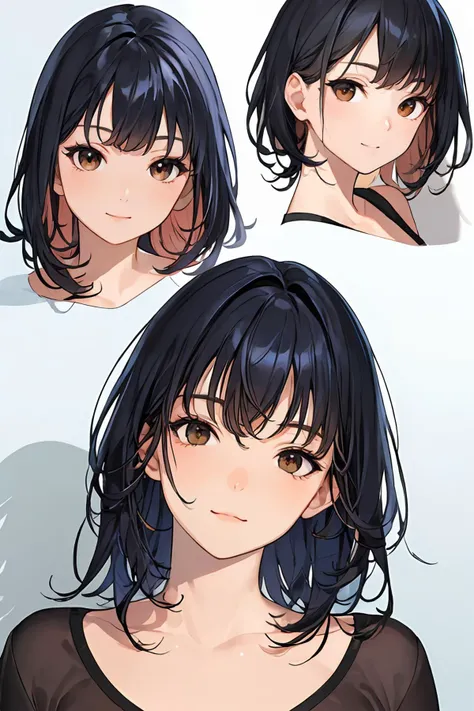 8k high quality detailed,highres,anime,comic,detailed image,
(an illustration of a teenage girl posing,(an illustration of girl,teenage girl)),(magazine_illustration),
(,black hair,1girl,brown_eyes,medium breasts),((Shy Smile):0.8),detailed_face,
((winking):0.8),
(, see-through top,covered nipples),(,realistic clothing texture,realistic_skin_texture),<lora:Hamabe Minami:0.6>,<lora:see-through_top:0.6>,<lora:more_details:0.2>