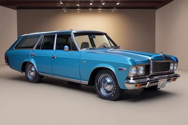 (photorealistic, high resolution, uhd, 8k, masterpiece), 1968 Toyota Crown Station wagon