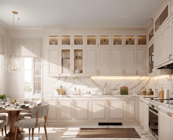 Masterpiece, high quality, best quality, authentic, super detail, interior,kitchen,daylight,vray<lora:epi_noiseoffset2:0.3> <lora:add_detail:0.5>   <lora:neoclassic-000014:0.6>