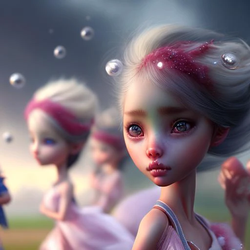 award winning oil painting, (character design by DollsMarinaBychkova-6500:1.1), baseball players running for the dugouts as a sudden hailstorm pelts the field, intricate details, cinematic atmosphere, modelshoot style, dreamlikeart, dramatic lighting, trending artstation,