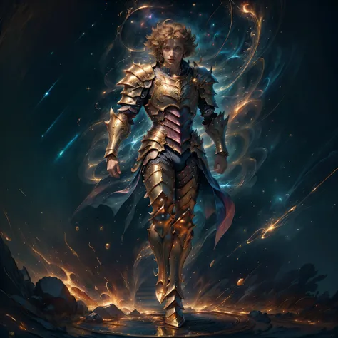 style-swirlmagic, advntr, (1man, male, manly, masculine, handsome, gigachad, muscular),(masterpiece, high resolution, photo-realistic:1.4), (saint seiya:1.2), (golden full body armor:1.6), (unleashed power:1.2), (cosmos:1.2), (zodiac:1.2), (gleaming golden hues:1.1), (intricate, detailed design:1.2), (radiant gems:1.1), (embossed zodiac symbol:1.2), (intense, fiery aura:1.3), (dynamic, action pose:1.2), (determined expression:1.2), (powerful, cosmic energy:1.2), (crackling sparks:1.1), (billowing cape:1.1),(dynamic cosmos pose), (shimmering, celestial background:1.2), (glowing constellations:1.1), (epic battle scene:1.3), (intense, vibrant colors:1.2), (saint seiya logo:1.2),ultra high quality, masterpiece, intricate detailing:1.4, photorealistic rendering, flawless craftsmanship, stunning visual impact, immaculate golden reflections:1.3, dramatic lighting, captivating realism, exquisite attention to detail, highest level of quality, unparalleled artistry, impeccable textures, cinematic composition, ultra high resolution:1.3, <lora:epi_noiseoffset2:0.8> <lora:hairdetailer:0.8> <lora:NijiExpressV2:0.4> <lora:_20230805154543:0.8> 1 <lora:real_skin:0.8> <lora:AngelicAI:0.3> AngelicAI <lora:T-shirt:0.1> tshirt design