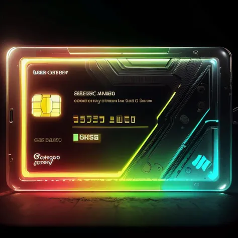masterpiece, gelatintech, credit card, text, see-through, transparent, subsurface scattering, colorful, vibrant, best quality, <lora:GelatinTech:1>