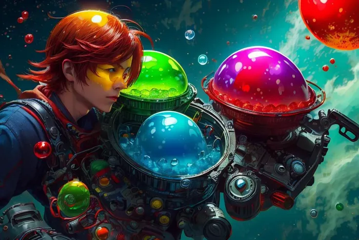(Red, orange, yellow, green, blue, indigo, violet) __3gg15__ , riotous colors, egg war, <lora:GelatinTech:1>