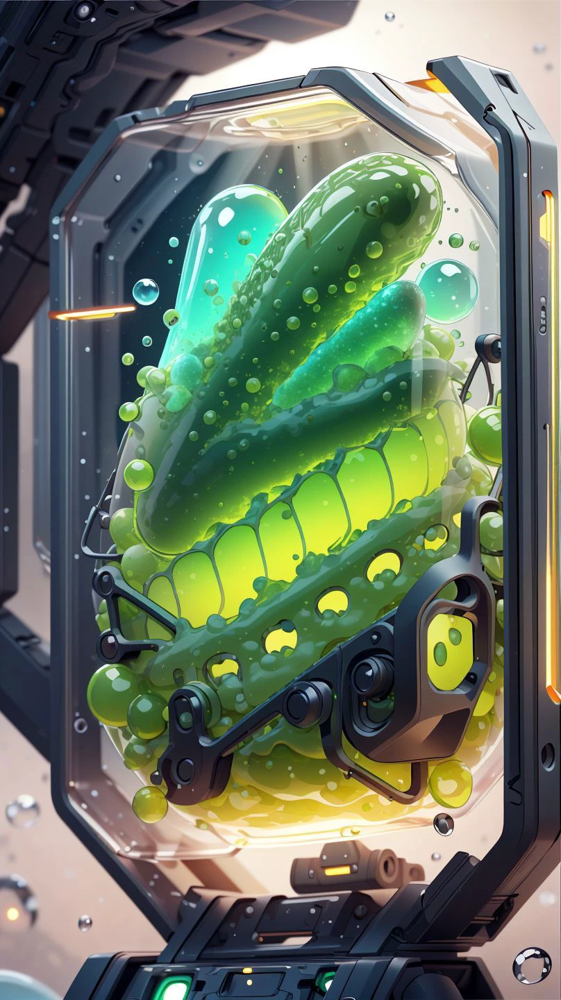 <lora:GelatinTech-20:1>,gelatintech pickle,see-through,transparent,scifi,
