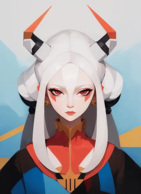 (masterpiece:1.1), (highest quality:1.1), abstract 1998 african white hair hiphop girl by sachin teng x supreme, attractive, stylish, designer, coral, asymmetrical, geometric shapes, graffiti, street art