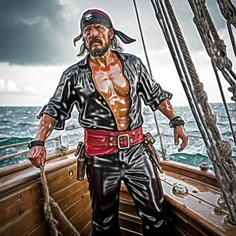 shrink wrap a pirate on the open seas