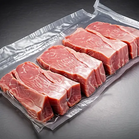 shrink wrap package of sliced meat