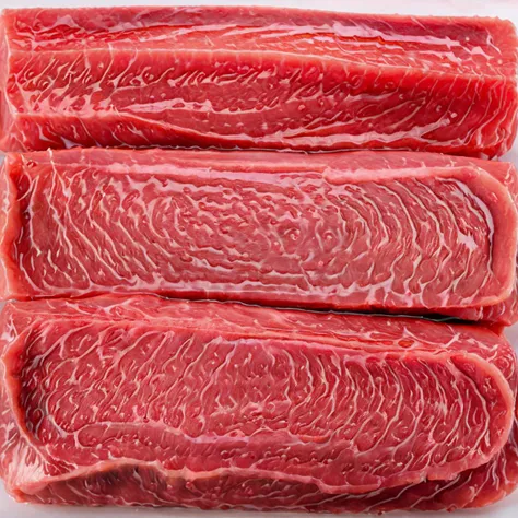 a photo of  <lora:Shrink_Wrap_SDXL_V1:1> shrink wrap meat, beef, steak