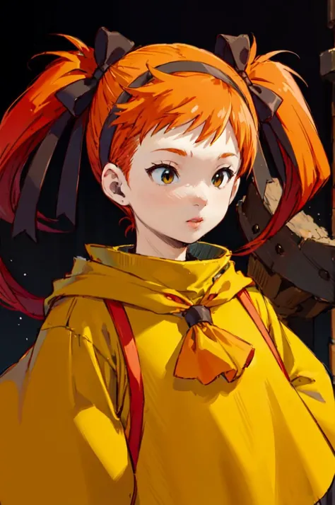 <lora:RtPL-Lina:1> lyuri_(riviera), headband, orange_hair, long_hair, hair_bow, orange_dress, <lora:ponsuke:1>, ultra detailed, masterpiece, best quality, aesthetic, detailed,