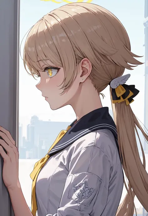(safe:1.10), best quality, masterpiece, highres, solo, (hifumi_bluearchive:1.10), profile, from side, upper body, 17 <lora:hifumi_bluearchive:0.80>