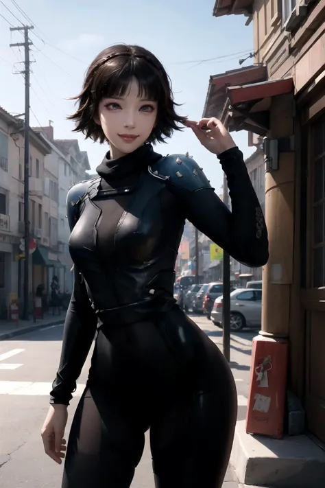 masterpiece, best quality, absurdres,,outdoors,(photorealistic:1.2),realistic
BREAK
1girl ,smile,blush,wearing a MetaCL, MetaCL, bodysuit,full body, dynamic pose,, Closeup face portrait, smooth soft skin, beautiful eyes, intricate colored hair, symmetrical, anime wide eyes, soft lighting, detailed face, by makoto shinkai, stanley artgerm lau, wlop, rossdraws, concept art, digital painting