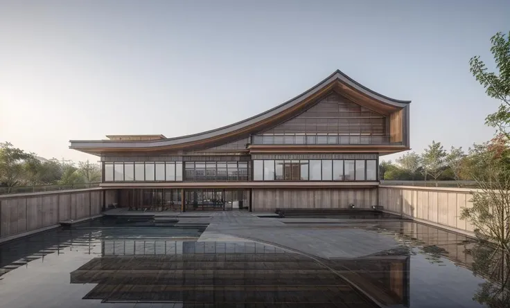 autumn style,wall wood texture,new Chinese architecture, high quality, architectural photo, 8K, pool, <lora:ç°ä»£ä½å®
-01_v1.0:0.7> <lora:add_detail:0.6>