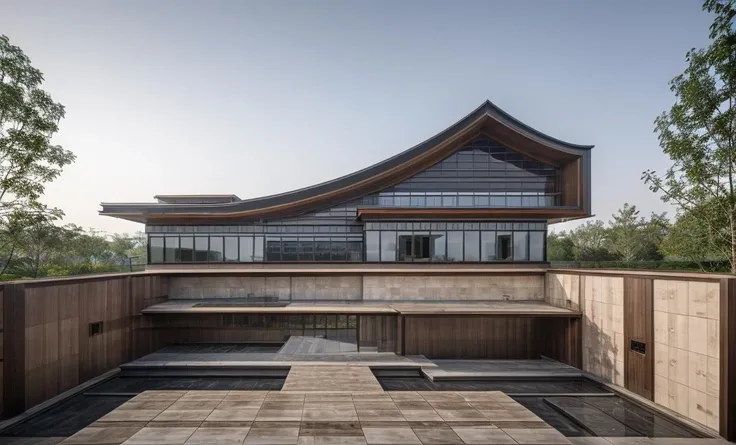 wall wood texture,new Chinese architecture, high quality, architectural photo, 8K, pool,  <lora:ç°ä»£ä½å®-01_v1.0:0.7> <lora:add_detail:0.6>