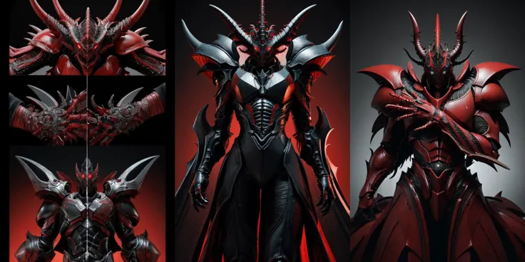 highly insanely detailed, masterpiece, top quality, best quality, highres, 4k, 8k, RAW photo, Androgynous,
xenomorph hive,
monster knight,
metal gloves,
gauntlets,
black and red knight's armor,
long claws with blade,
horror,
<lora:Guyver_v15:0.7>