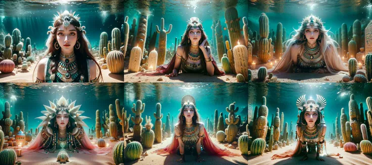 (otherworldly, otherworldly atmosphere, otherworldly appearance), highly insanely detailed, masterpiece, top quality, best quality, highres, 4k, 8k, RAW photo, collar, earrings, jewelry, necklace, armlet,
(long_hair, long hair, random colors cloth, random colors hair, random long hair, dynamic hair, glowing hair, hair over one eye),
(eyelashes, eyeliner, eyeshadow, eyelashes),
pink lipstick,
natural makeup,
((ancient egyptian theme:1.2)), golden ornaments,
1girl, (portrait:0.4), nsfw,
((desert, Mexico, cacti, underwater)),
a grove of mechanical trees swaying to the rhythm of coded breezes, (tranquil:0.6), (serene:0.5),
long messy hair,
1girl, (from below),
<lora:0151 Girl in transparent raincoat_v1:0.8>, ruanyi0151, see-through, raincoat, long sleeves, (hood), sneakers, nude, squatting cowgirl position, spread legs,
(moss vines), (fantasy world)