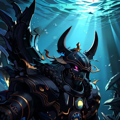 (BobbyCiphe, (a male)), (focus on character:1.1), portrait, solo, upper body, looking up, detailed background, detailed face, (<lyco:FiveDecorsAIx3:0.6> EbonyGoldAI theme:1.1), glowing eyes, mystical atlantean, aquatic , gills, fins, playful, aquatic tattoos, underwater vegetation, under the sea, underwater, realm mystical aura, deep-ocean, ancient magic, deep-sea marine trench in background, surrounded by (schools of fish:0.8), translucence, luminescence, cinematic atmosphere, <lora:nomura_tetsuya_offset:1> nomura tetsuya,