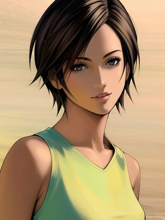 masterpiece, best quality, tomboy, short hair, crop top, realistic
<lora:tetsuyaNomuraStyle_1:0.65>
