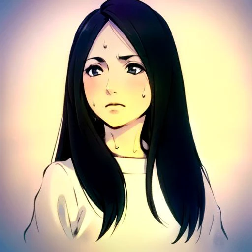masterpiece, best quality, sweat,sadako_yamamura, <lora:Sadakobest:0.6>, 1girl, solo, beautiful warm lighting, <lora:tetsuyaNomuraKingdomHearts_1:0.8>, nomura tetsuya, colorful background, ((proud face)),(( standing confidently)), ((upper body)),