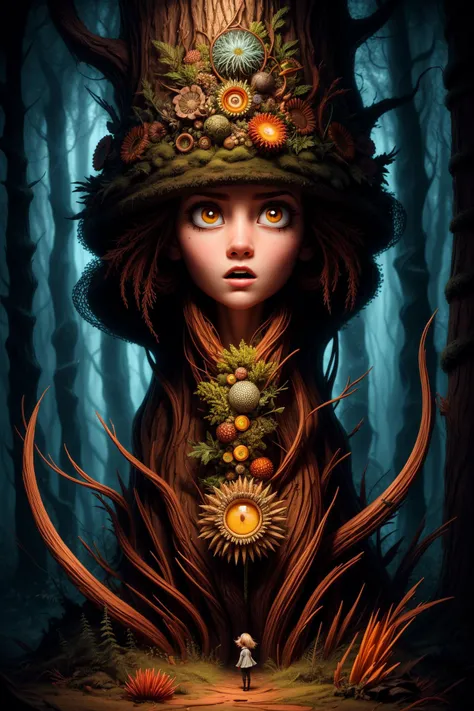 girl, moon, dark Forest, fantasy, hdr, focus sharp, detailed, raw, Stanley Donwood (Dan Rickwood), nervous512 <lora:add_detail:1>, ((intricate details, hyperdetailed)), dynamic , action-packed , thrilling , <lora:flowervirus:0.5> flowervirus