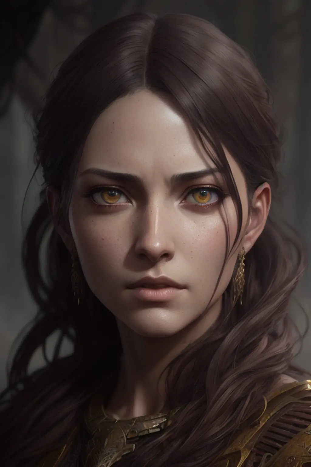 ikasa ackerman, hyper realistic face, beautiful eyes, fantasy art, in the style of greg rutkowski, intricate, hyper detailed, smooth