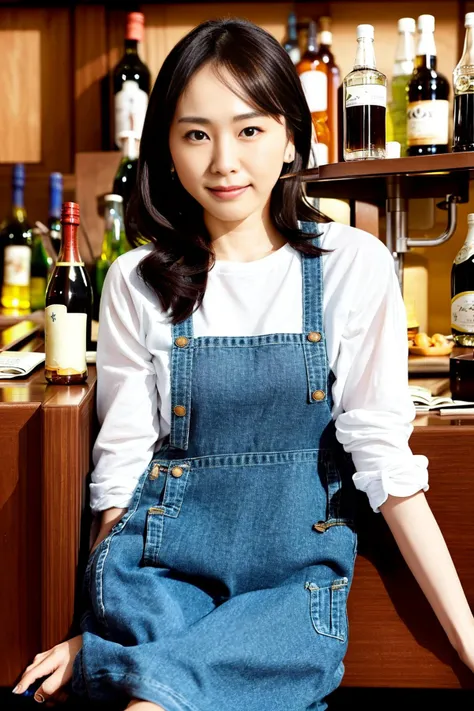 gakki, 20 yo woman, sitting at a bar