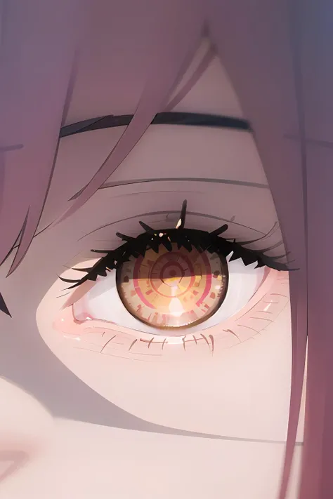 masterpiece, best quality, ultra-detailed, Potrait of beautiful MakimaCSM, solo, looking_at_viewer, hair_between_eyes, eyelashes, close-up, eye_focus, volumetric lighting, best quality, masterpiece, intricate details, tonemapping, sharp focus, hyper detailed, trending on Artstation, <lora:MakimaCSM:1.2>
