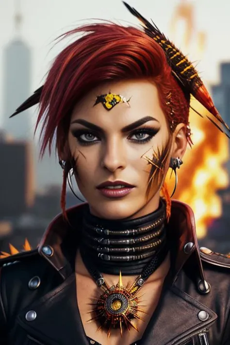photo of LEvangelista, (front to camera), detailed european face, (aspiring facial expression), (((firepunk style close))), ((birdpunk city on the background)), RAW, analog style, ultra detailed photograph, cinematic lighting, artstation, 4k, sharp focus, high resolution, detailed skin, detailed eyes,<lora:LEvangelista:0.8>