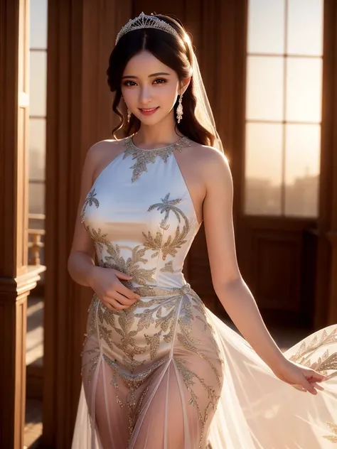 (best quality, masterpiece:1.2),ultra detailed,(photo realistic:1.4),solo,cute girl,Cabaret_Dress, <lora:CabaretDress_v1:0.6>,