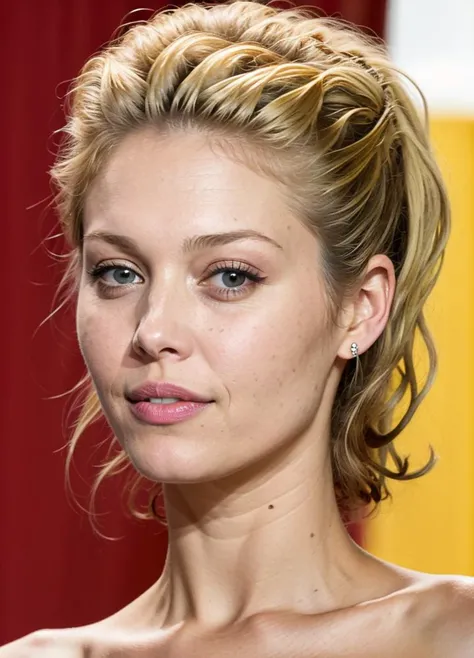 RAW closeup portrait photo of topless young alainahuffman-ti