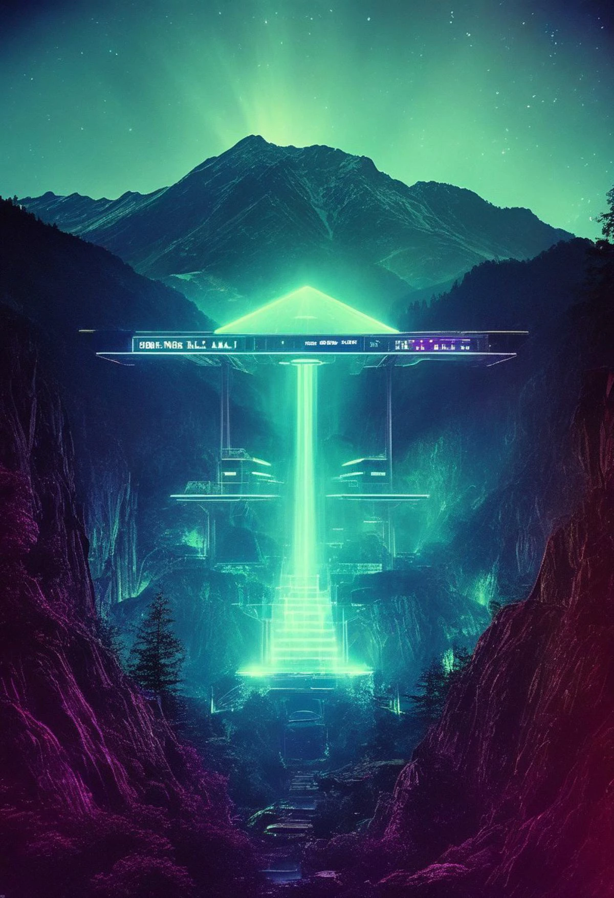 ()Hyoer Realistic:2.0)Polaroid picture
an image of
A futuristic, neon-lit (Appalachian mountain range, transformed into a utopian resort.:1.78) Towering skyscrapers and sleek, curved architecture blend seamlessly with the natural landscape. Holographic waterfalls cascade down the sides of mountains, while levitating walkways connect the peaks. The air is clean and fresh, filled with the sweet scent of blooming flora. In the distance, a massive, glowing portal pulses with energy, connecting the resort to other dimensions. The atmosphere is one of serenity and wonder, as people from all walks of life come to marvel at this technological marvel.