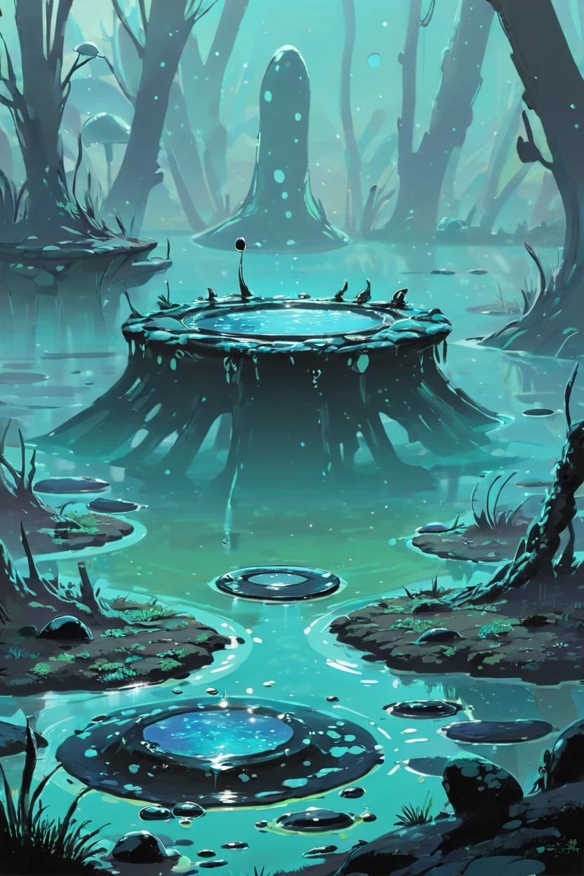 scifi, Vernal Pool<lora:EnvyBetterHiresFixXL01:0:hr=1><lora:EnvyMysteriousXL01:1>